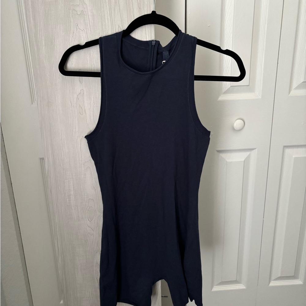 SKIMS Cotton Jersey Navy Onesie - Medium NWT